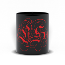 Load image into Gallery viewer, Black Mugs Red Logo
