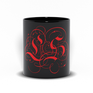 Black Mugs Red Logo